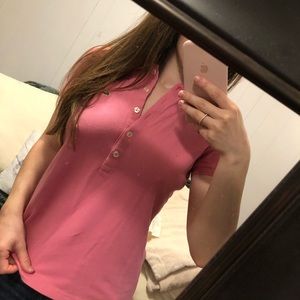 LACOSTE Pink Shortsleeved Polo